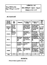 Đề kiểm tra 15p học kì II Mỹ thuật lớp 6 - Năm học 2016-2017 - Trường THCS Dân Hòa
